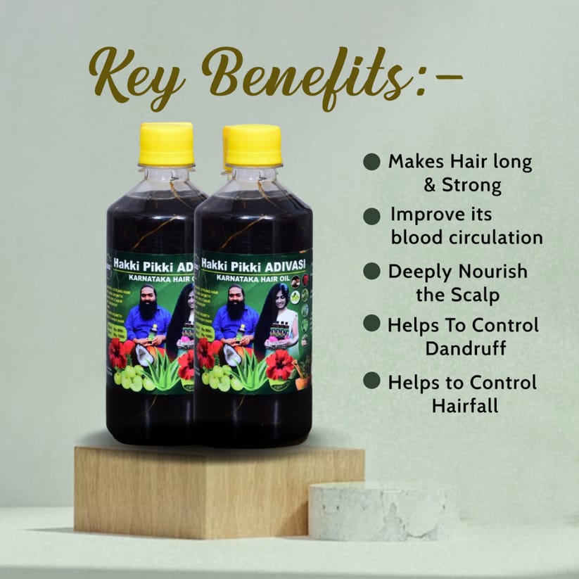 Original Adivasi Hakki Pikki Herbal Hair Oil